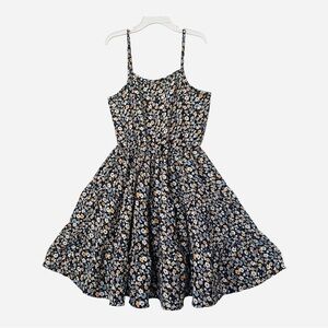 2 Hip floral A-line mini ruched dress Junior/Youth 10 elastic waist sleeveless